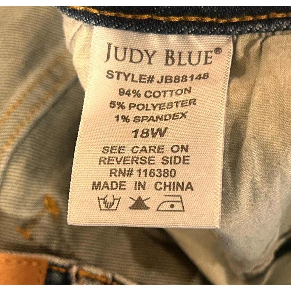 Judy Blue Jeans Womens Sz 18W Blue Boot Cut JB88148 Stretch Denim Casual Fade - Picture 7 of 9
